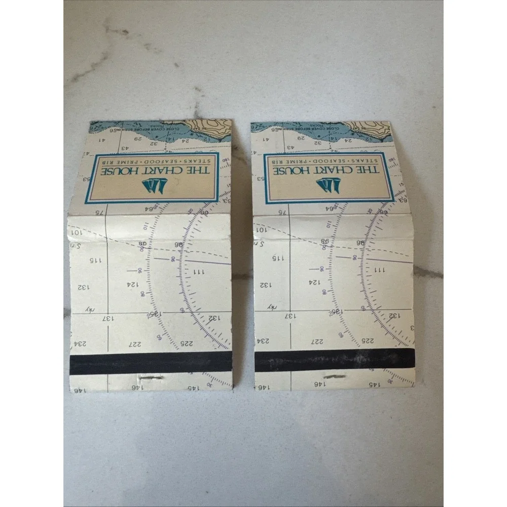 Lot Of 2 Vintage The Chart House Restaurant Matchbook Steaks Seafood California